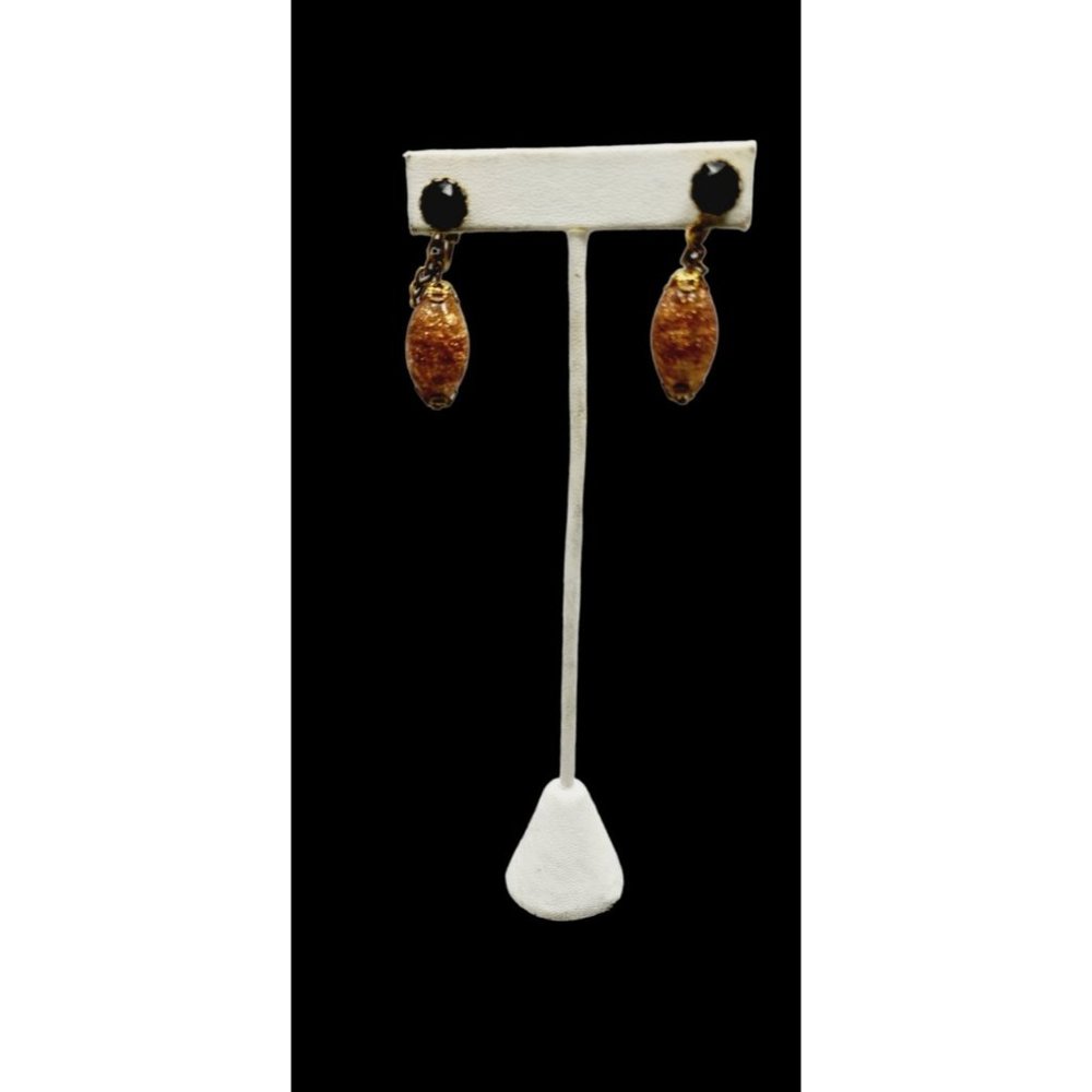 Vintage Murano Glass Screw Back Earrings (A971)